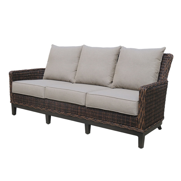 Rattan Upholstered Sofa Set